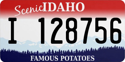 ID license plate I128756