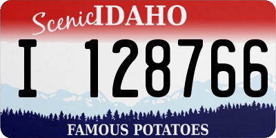 ID license plate I128766