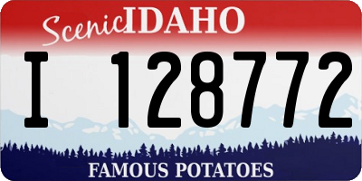 ID license plate I128772