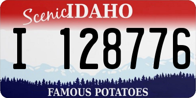 ID license plate I128776