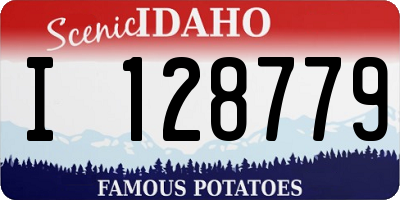 ID license plate I128779