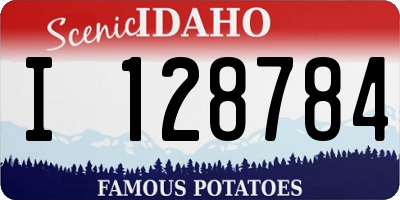ID license plate I128784