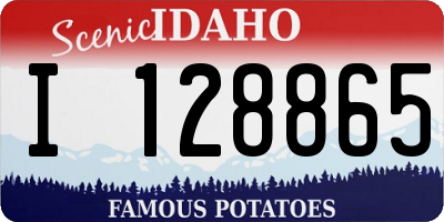 ID license plate I128865