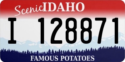ID license plate I128871