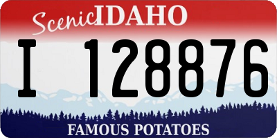 ID license plate I128876