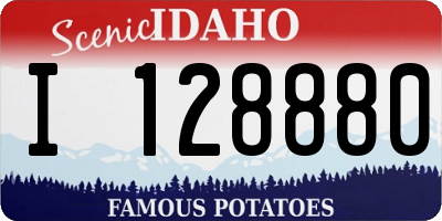 ID license plate I128880