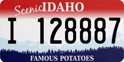 ID license plate I128887