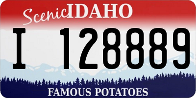 ID license plate I128889