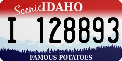 ID license plate I128893