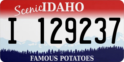 ID license plate I129237