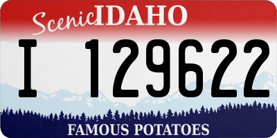 ID license plate I129622