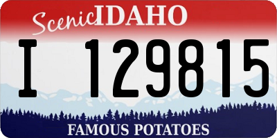 ID license plate I129815