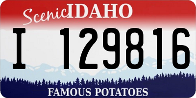 ID license plate I129816