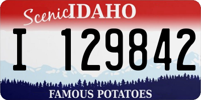ID license plate I129842
