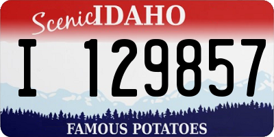ID license plate I129857