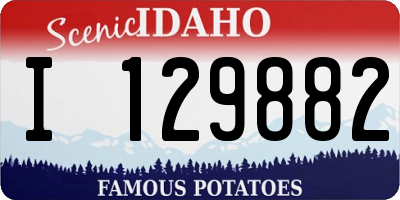 ID license plate I129882