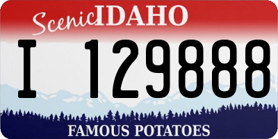 ID license plate I129888