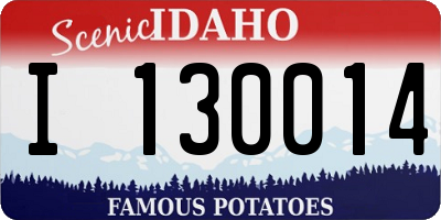 ID license plate I130014