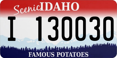 ID license plate I130030