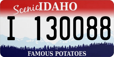 ID license plate I130088