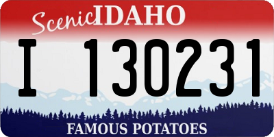 ID license plate I130231