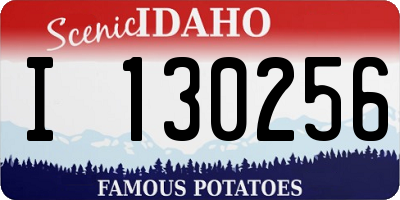 ID license plate I130256