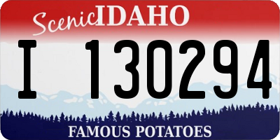 ID license plate I130294