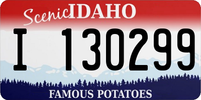 ID license plate I130299