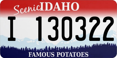 ID license plate I130322