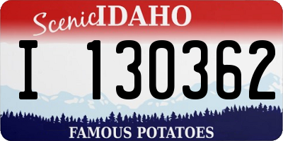 ID license plate I130362