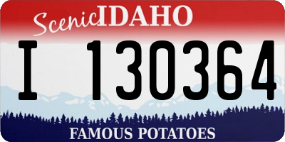 ID license plate I130364