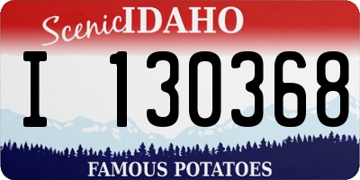 ID license plate I130368