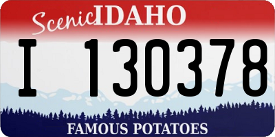 ID license plate I130378