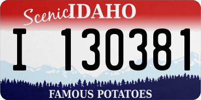 ID license plate I130381