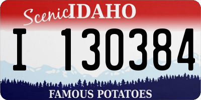 ID license plate I130384