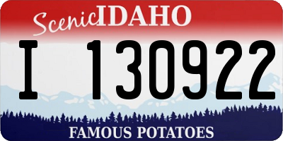 ID license plate I130922