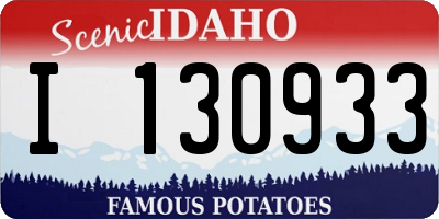 ID license plate I130933