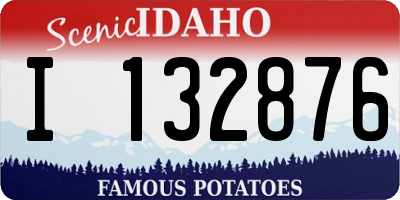 ID license plate I132876