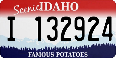 ID license plate I132924