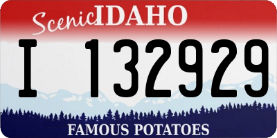 ID license plate I132929