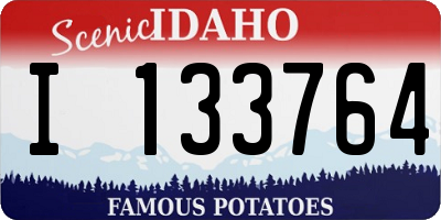 ID license plate I133764
