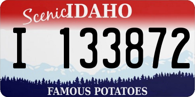 ID license plate I133872