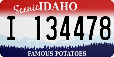 ID license plate I134478