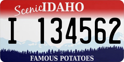 ID license plate I134562