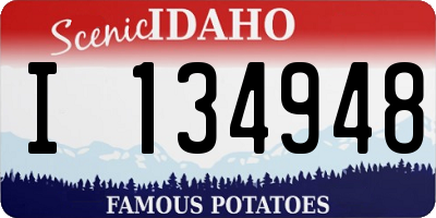 ID license plate I134948