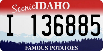 ID license plate I136885