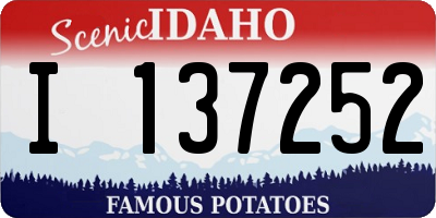 ID license plate I137252