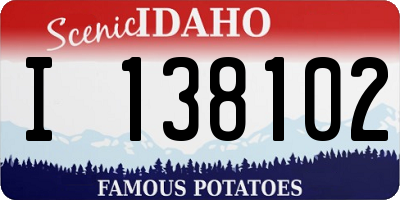 ID license plate I138102