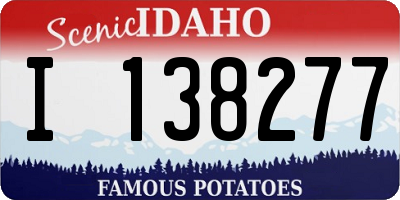 ID license plate I138277