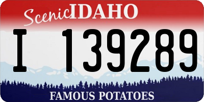 ID license plate I139289